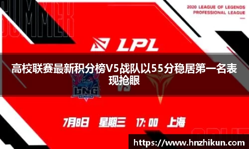 高校联赛最新积分榜V5战队以55分稳居第一名表现抢眼